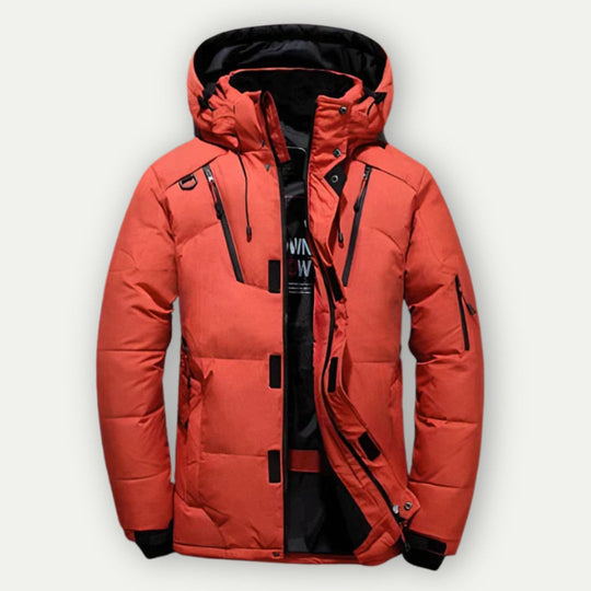 Herren Daunenjacke Mit Klassischem Schnitt Für Winter