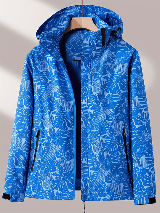 Camouflage Outdoorjacke mit abnehmbarer Kapuze für Damen