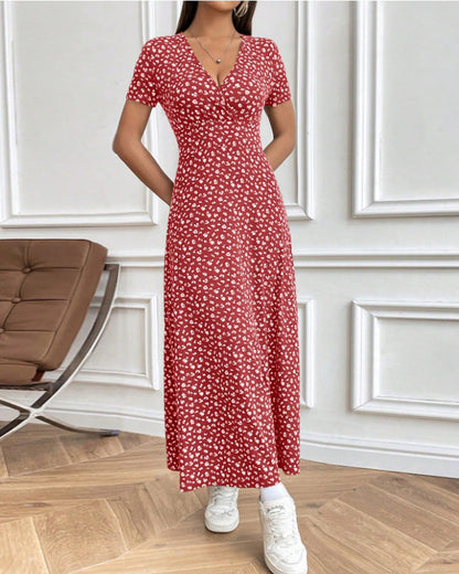 Elegantes bedrucktes Bodycon-Midikleid