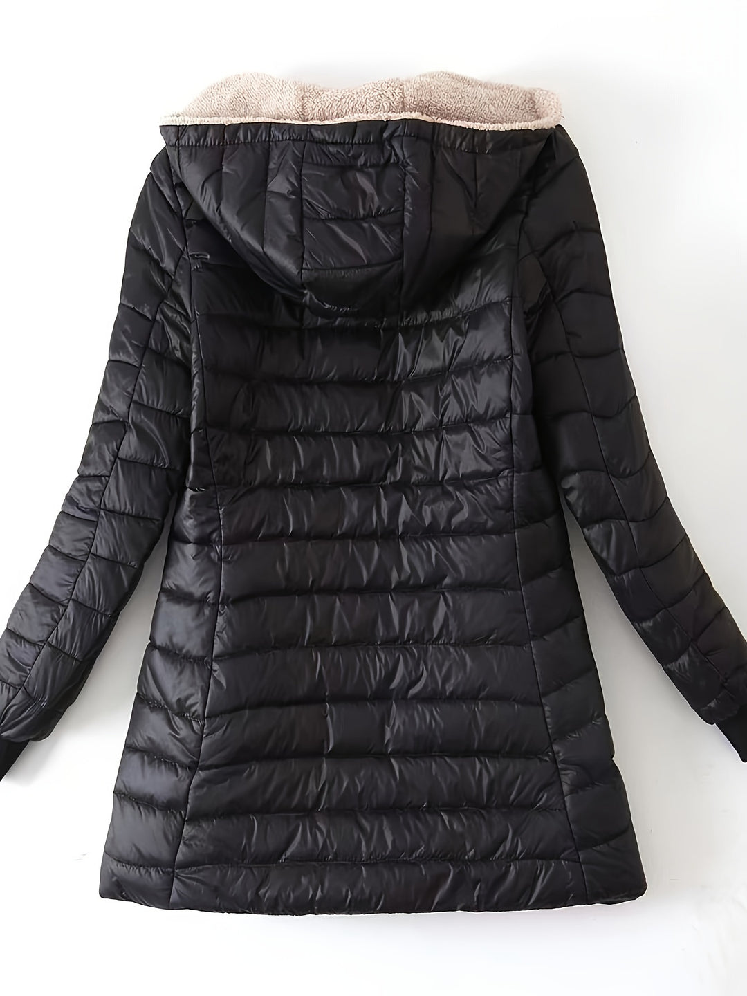 Steppjacke mit Kapuze und Reißverschluss für Damen