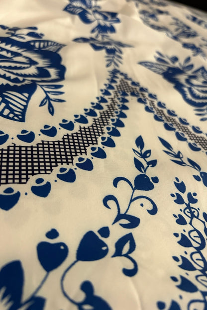 Polyester Spaghettiträger Midikleid Blau