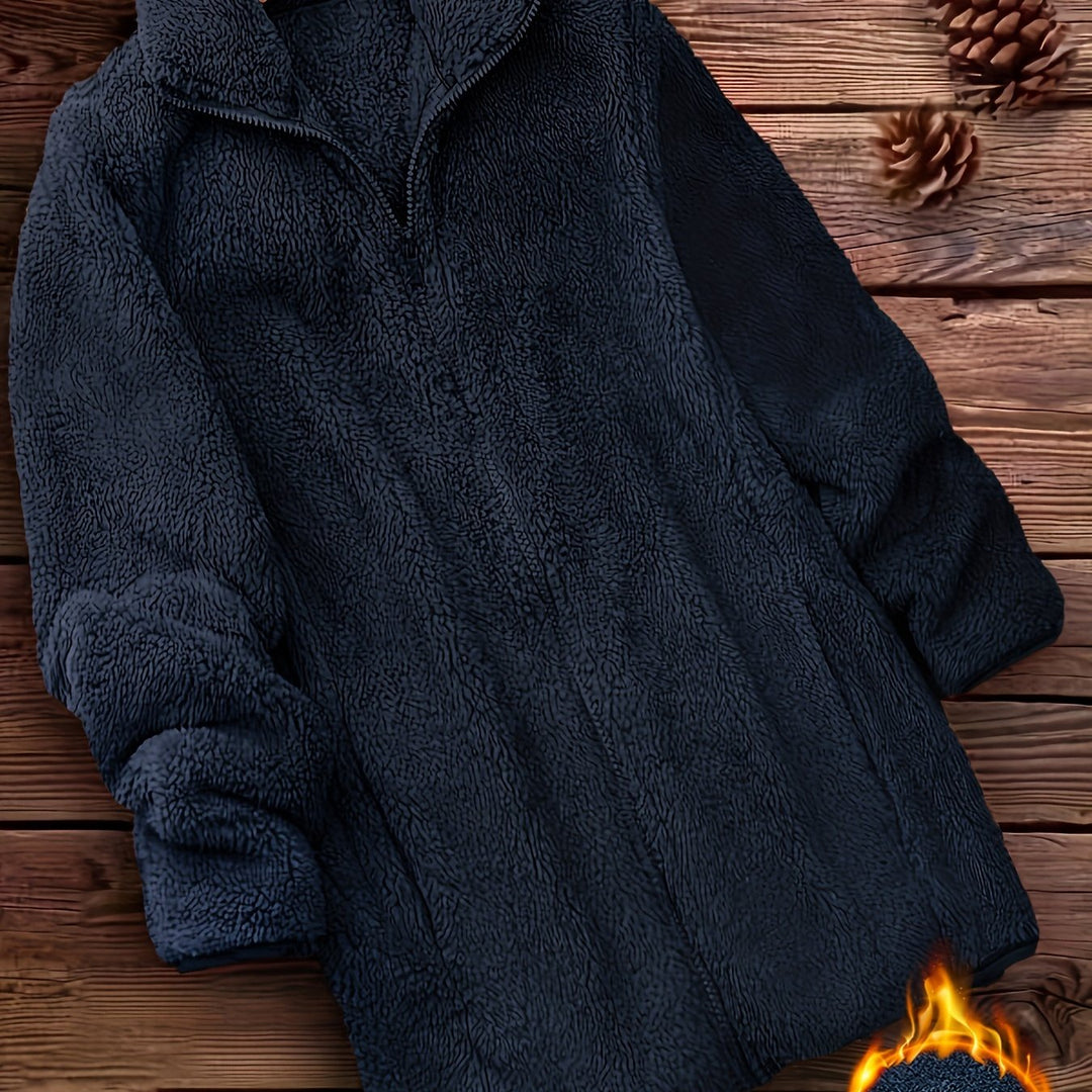 Gefütterte Winterjacke mit Reißverschluss für Damen