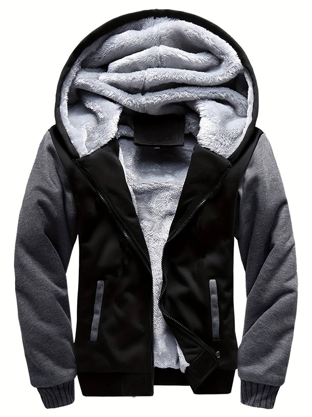 Warmer Sherpa-Hoodie mit Reißverschluss für Herren