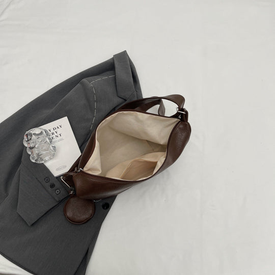 Trendige runde Schultertasche mit Minibörse für Damen