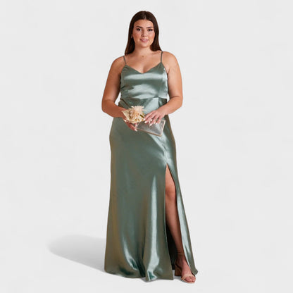 Satin Abendkleid Damen Nachthemd