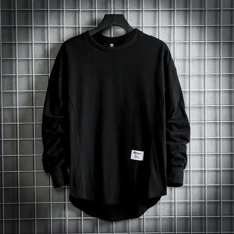 Herren Pullover Mit Drop Hem Und Rundhals