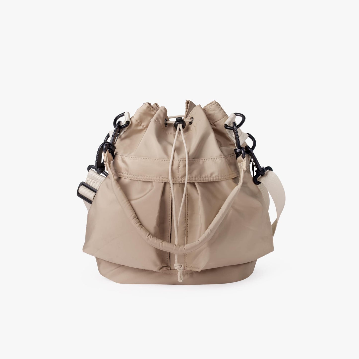 Nylon Kordelzug-Beuteltasche mit abnehmbarem Griff und Schultergurt