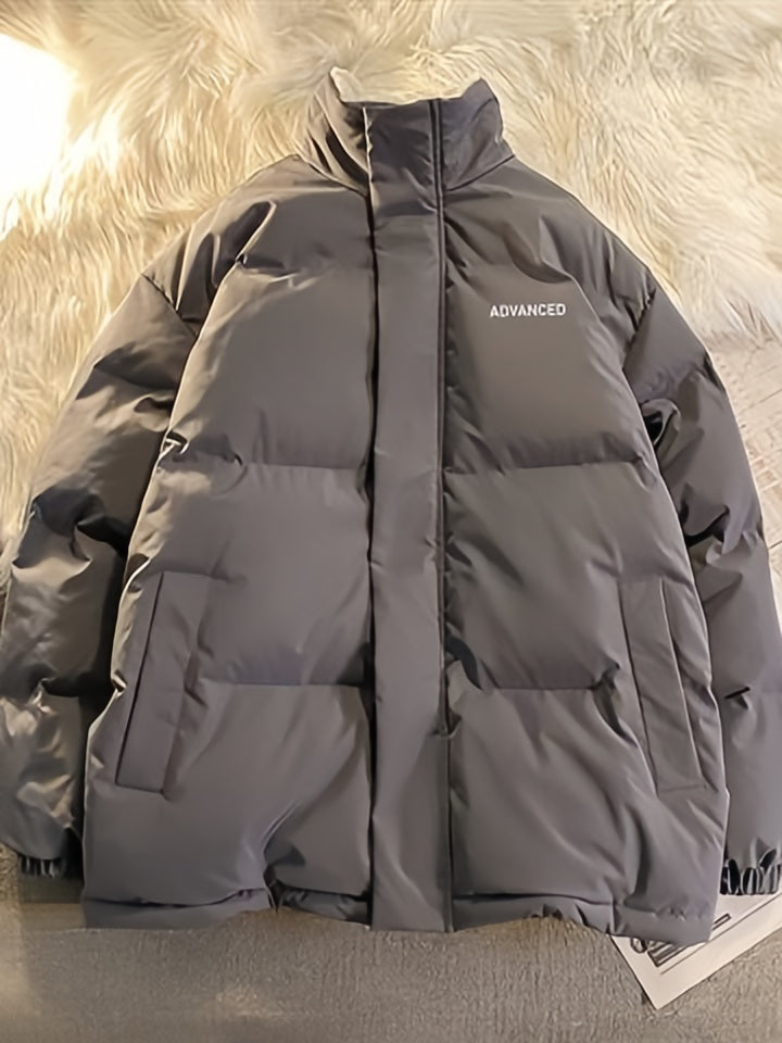 Damen Steppjacke Kurz Mit Hohem Kragen Und Reißverschluss