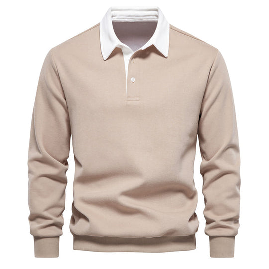 Herren Polo Shirt Langarm Mit Klassischem Kragen
