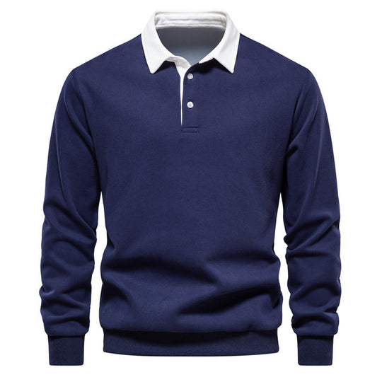 Herren Polo Shirt Langarm Mit Klassischem Kragen