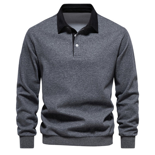 Herren Polo Shirt Langarm Mit Klassischem Kragen