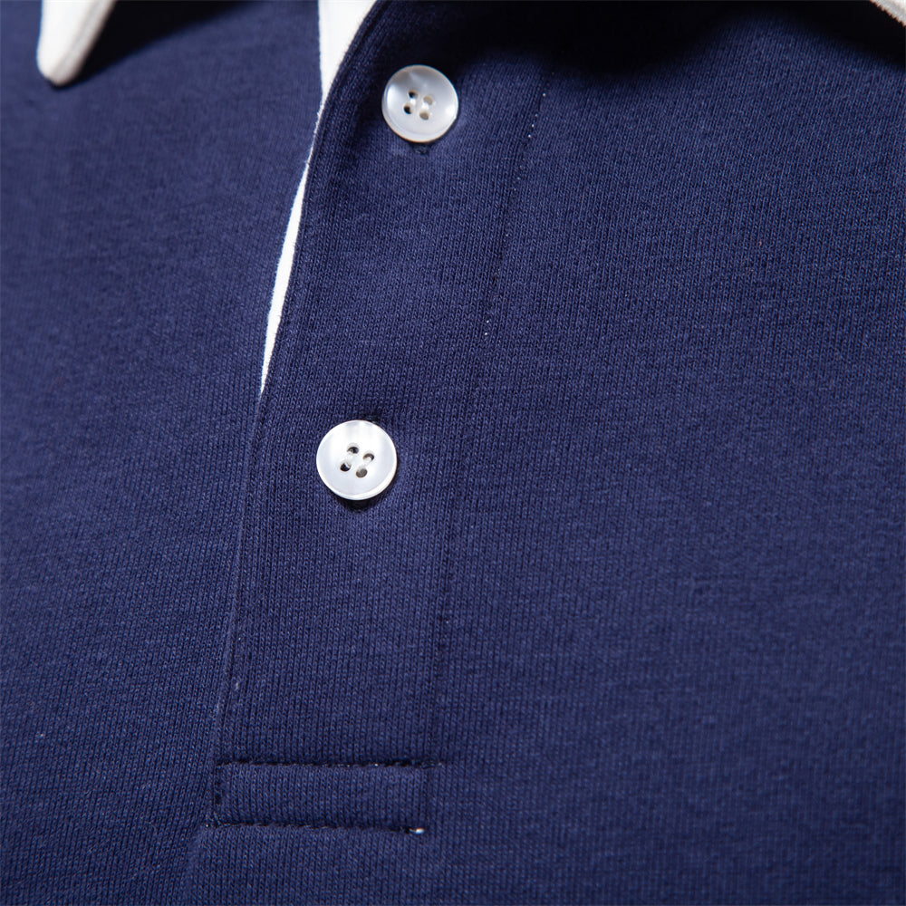 Herren Polo Shirt Langarm Mit Klassischem Kragen