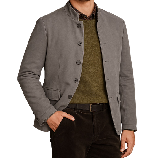 Herren Blazer Aus Samt Mit Modernem Schnitt