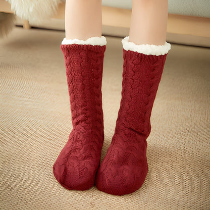 Unisex warme Winterplüsch kuschelige Socken