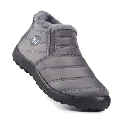 Gefütterte Slip-On Schneestiefel mit Profilsohle für Damen