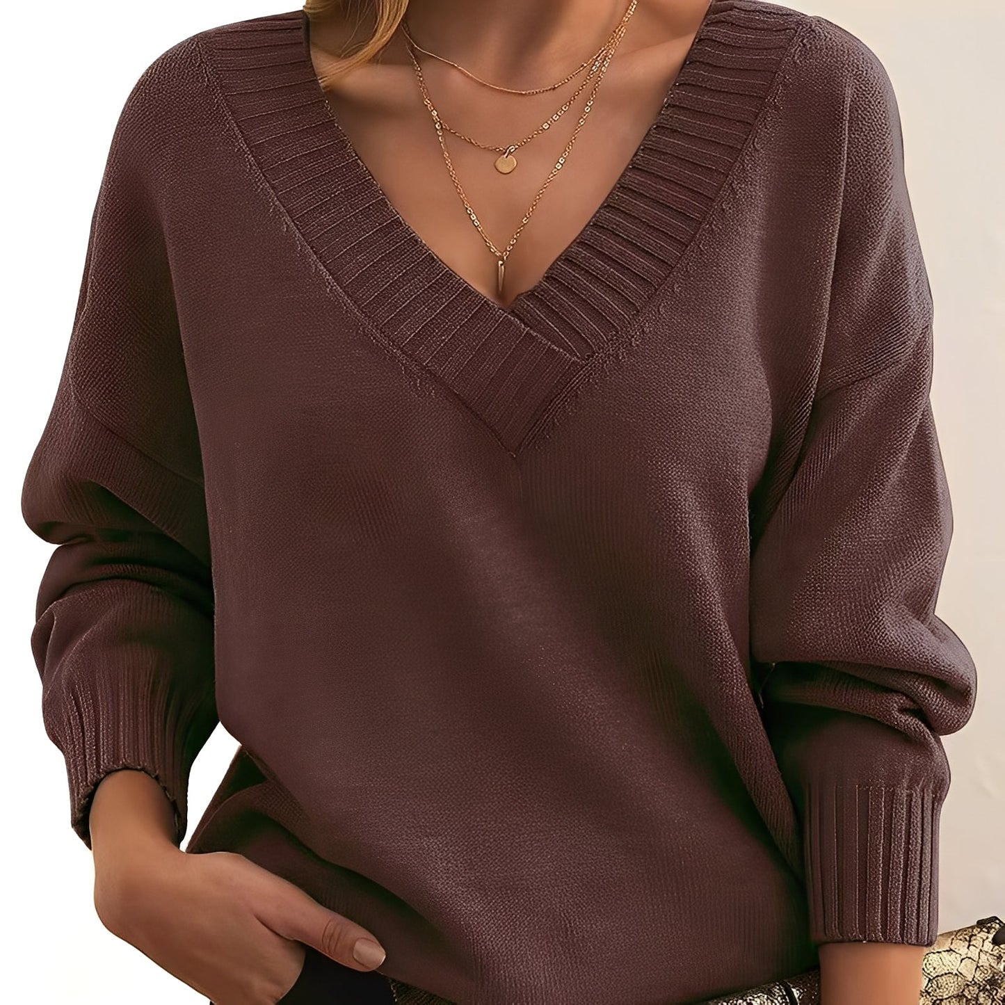 Damen Kaschmirpullover Weicher Strickpullover