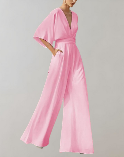 Lockerer Jumpsuit mit weitem Bein für Damen