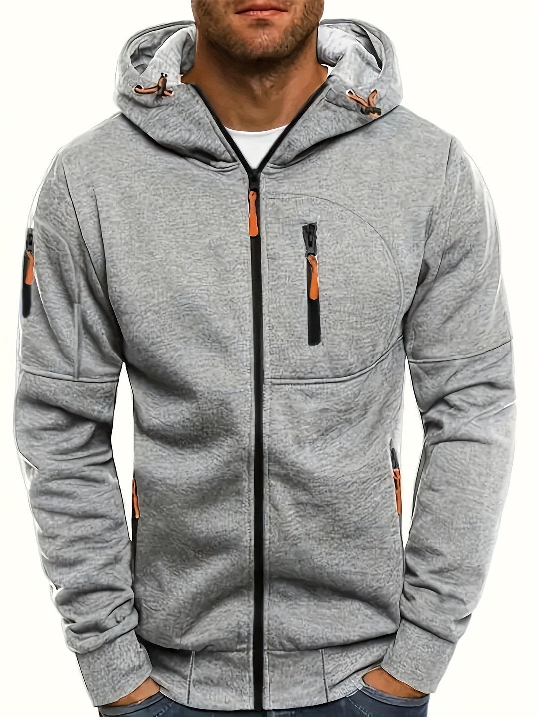 Sportliche Kapuzenjacke mit Reißverschluss für Herren