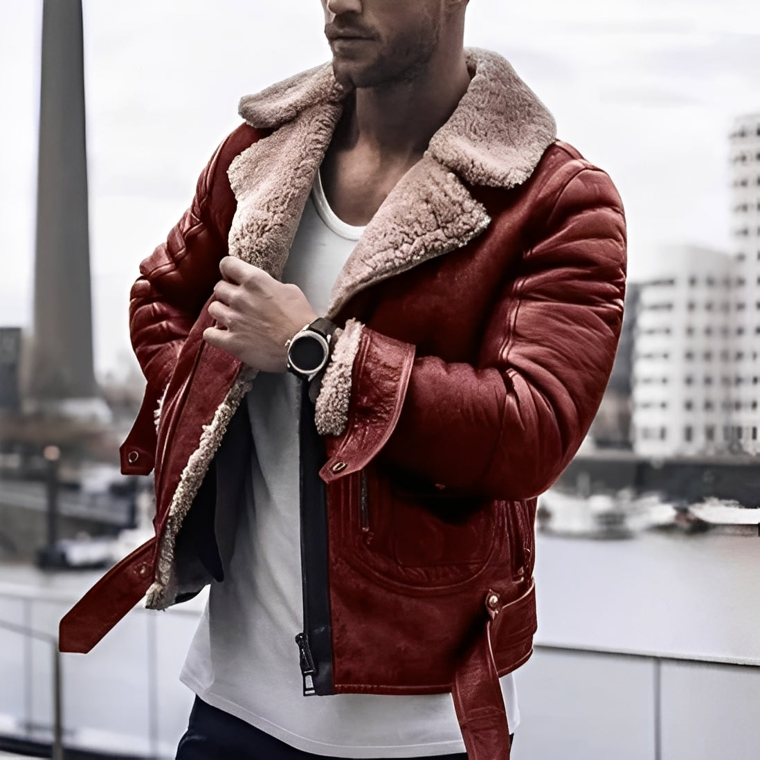 Elegante warme Winterjacke für Herren