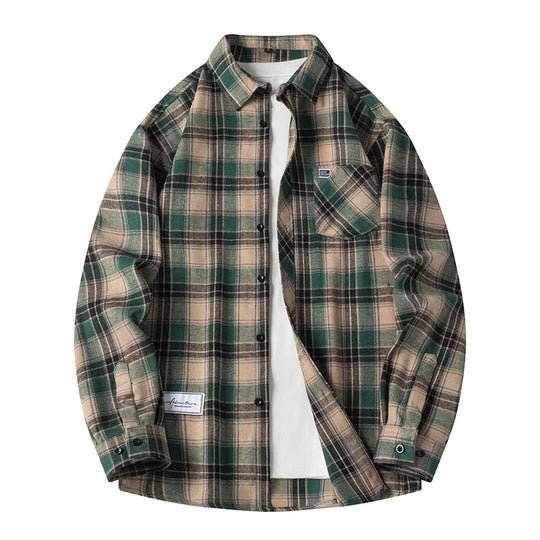 Herren Flanellhemd Mit Kariertem Muster