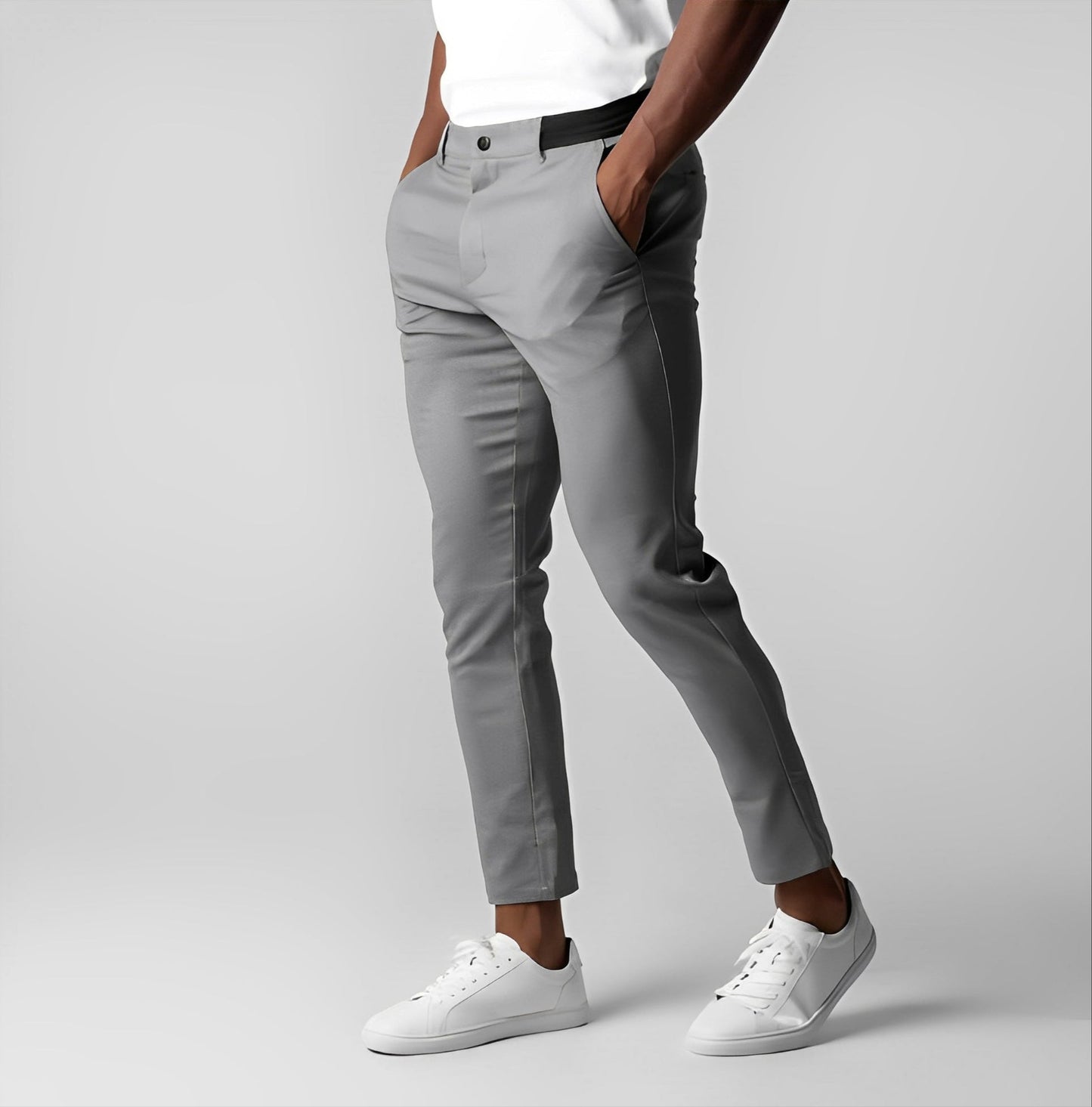 Herren Locker sitzende schmal geschnittene Chino-Hose