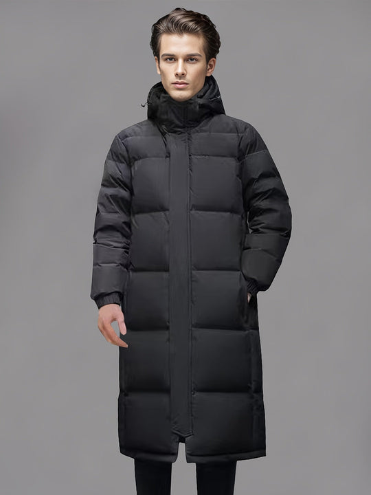 Herren Puffermantel Mit Kapuze Und Klassischem Design
