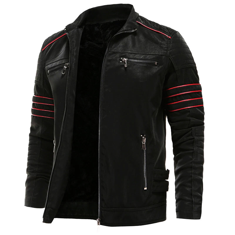Herren Lederjacke Im Raging Claw Design