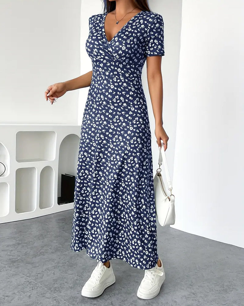 Elegantes bedrucktes Bodycon-Midikleid