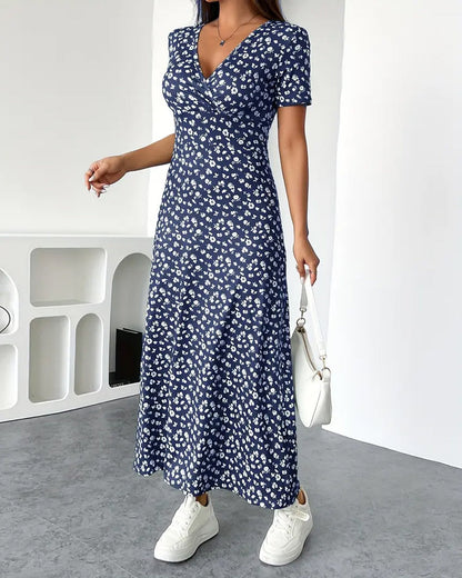 Elegantes bedrucktes Bodycon-Midikleid