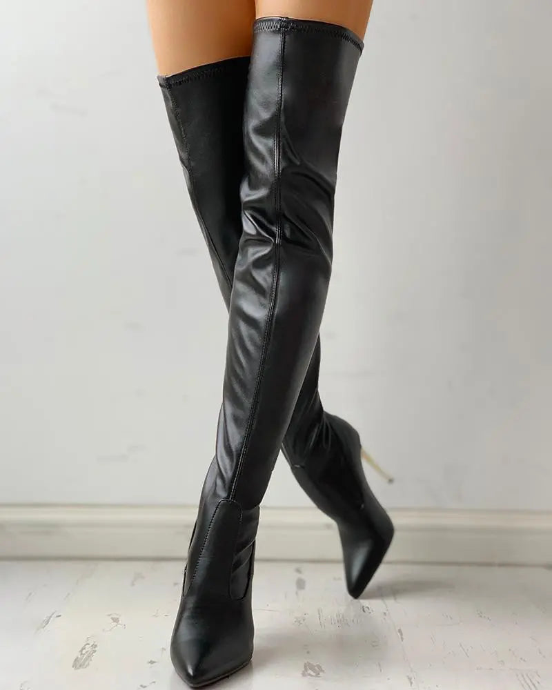 Damen Stiefeletten Mit Absatz Und Klassischem Design
