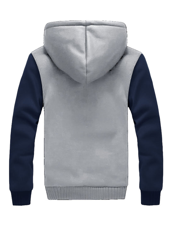 Warme Camouflage Fleecejacke mit Kapuze für Herren