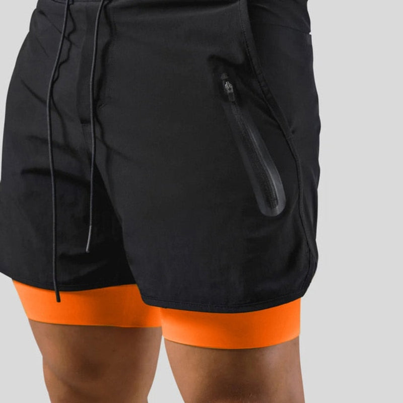 Herren-Trainingshose mit integrierten Kompressionsshorts