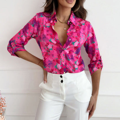 Legere Bluse für Damen mit Blumenmuster
