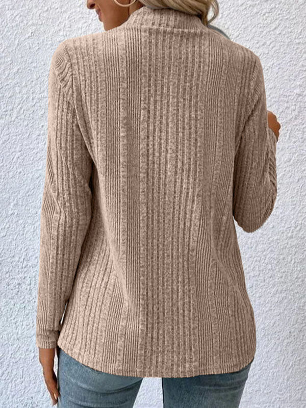 Damen Strick Cardigan Mit Wasserfall Schnitt