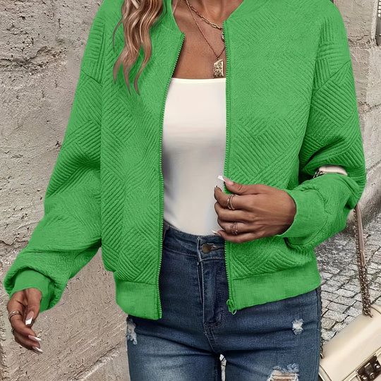 Leichte Übergangsjacke mit Stehkragen und Reißverschluss für Damen