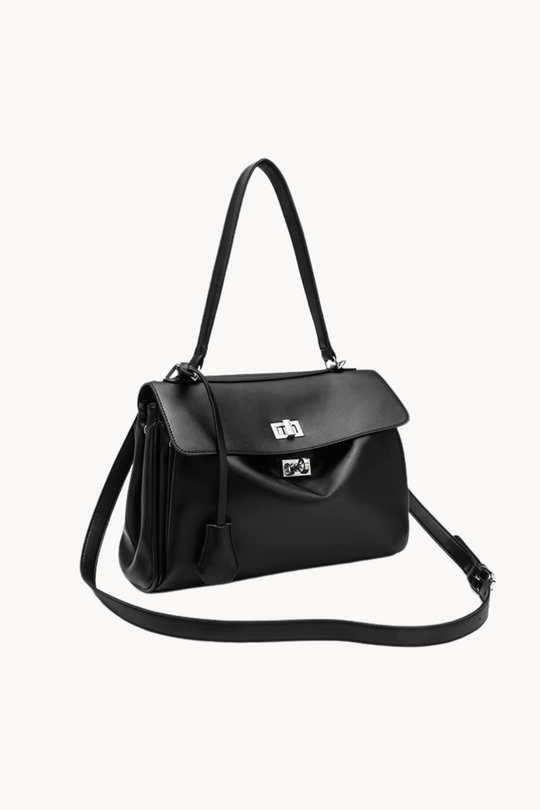 Elegante Business Schultertasche aus veganem Leder für Damen