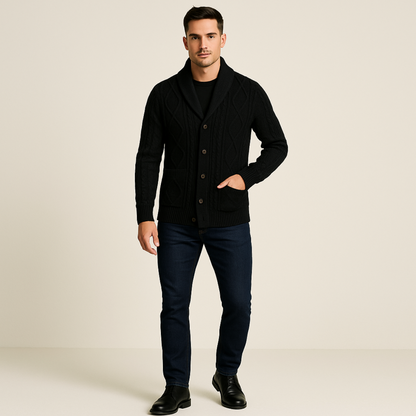 Herren Cardigan Mit Klassischem Design