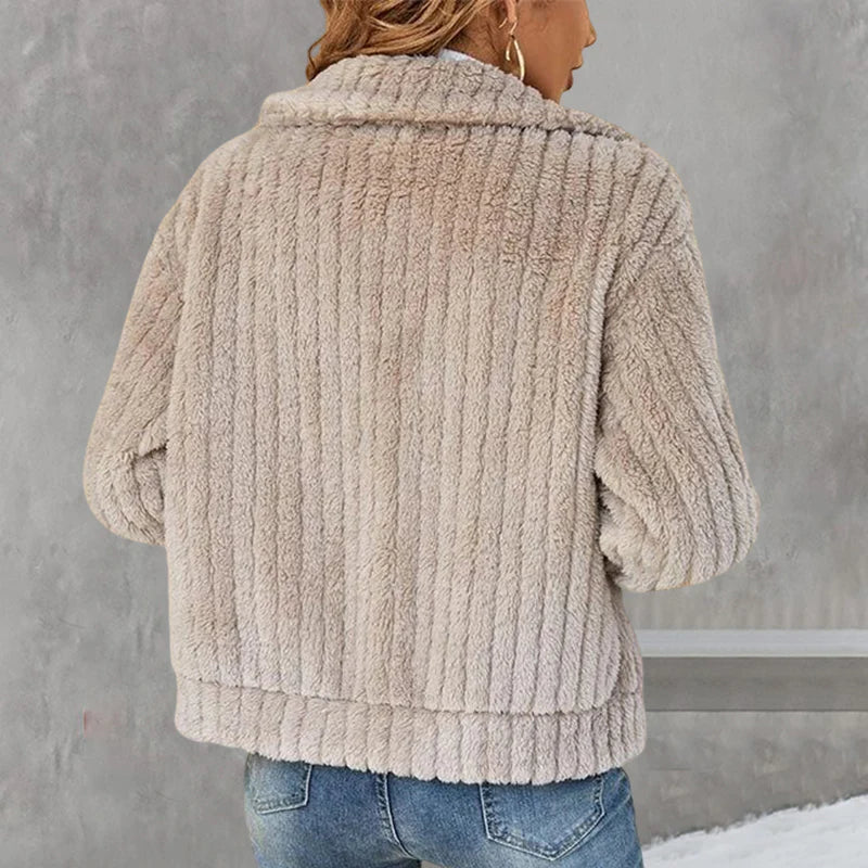 Damen Fleecejacke Mit Kuscheligem Design