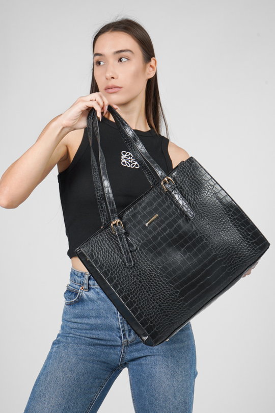 Das Monaco Set | 4-teiliges Handtaschen Set aus veganem Leder mit goldenen Details für Damen