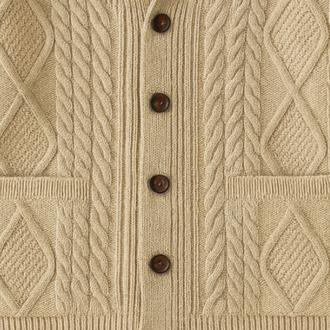 Herren Kaschmir Cardigan Mit Klassischem Design