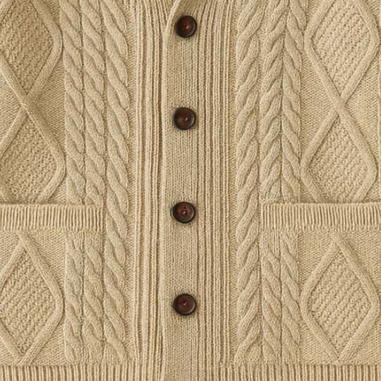 Herren Kaschmir Cardigan Mit Klassischem Design