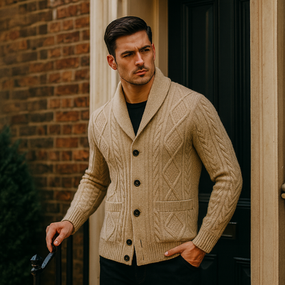 Herren Cardigan Mit Klassischem Design