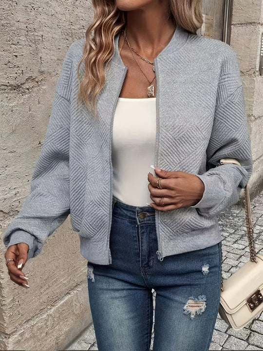 Leichte Übergangsjacke mit Stehkragen und Reißverschluss für Damen