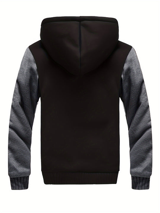 Warmer Sherpa-Hoodie mit Reißverschluss für Herren