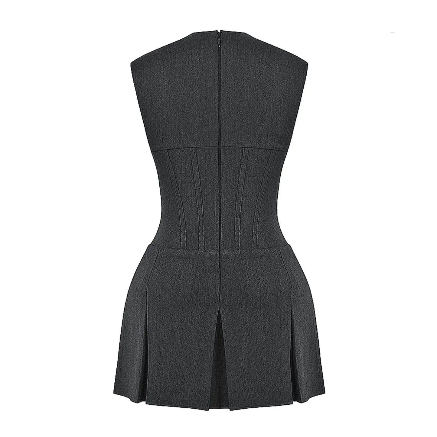 Plissiertes Korsett-Minikleid mit zeitlosem eleganten Stil