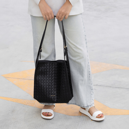 Vegane Leder-Shopper-Tasche Leicht und Strukturiert