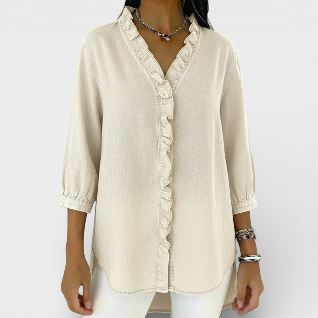Elegante Bluse mit Rüschen für Damen