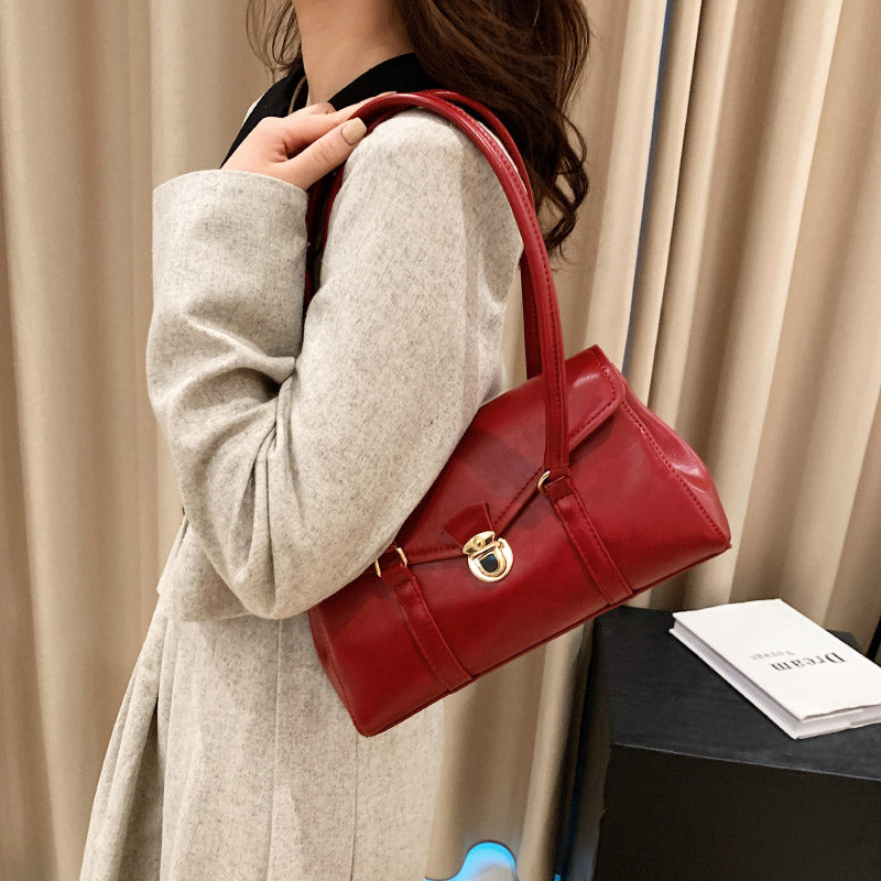 Vegane Leder Vintage Schultertasche