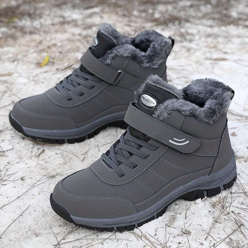 Gefütterte Outdoor Winterstiefel mit Klettverschluss für Damen
