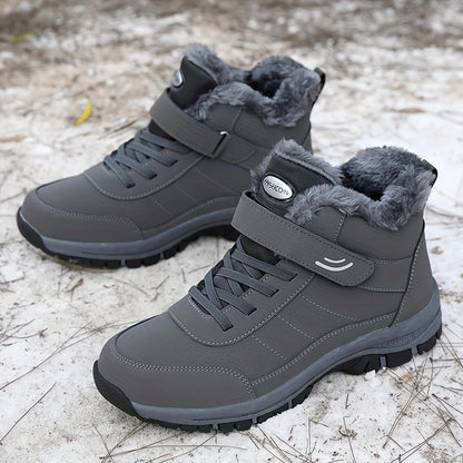 Gefütterte Outdoor Winterstiefel mit Klettverschluss für Damen